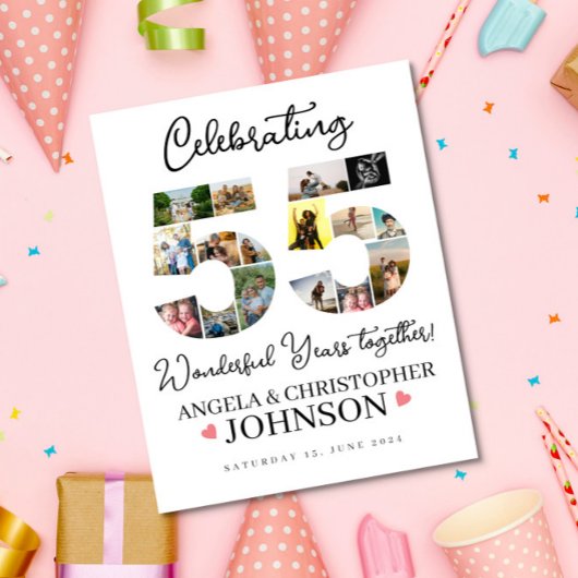 55. Hochzeitstag im Foto Poster