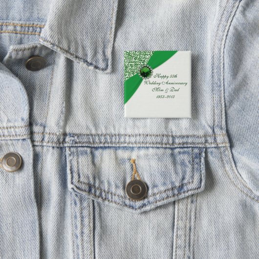 55. Hochzeitstag-Knopf Button (Beispiel)