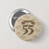 55. Hochzeitstag-Knopf Button (Vorne & Hinten)