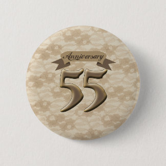 55. Hochzeitstag-Knopf Button