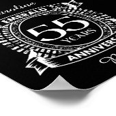 55. Hochzeitstag smaragdgrünen Wappen Poster (Ecke)