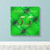 55. Hochzeitstag Smaragdwoche Leinwanddruck (Insitu (Holzboden))