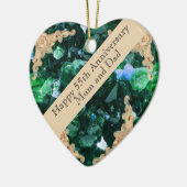 55. Hochzeitstag Smarald Keramik Ornament (Links)