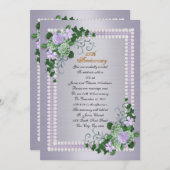 55. Hochzeitstag Verlängerung Lavender Einladung (Vorne/Hinten)