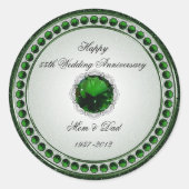 55. Hochzeitsticker Runder Aufkleber (Vorderseite)