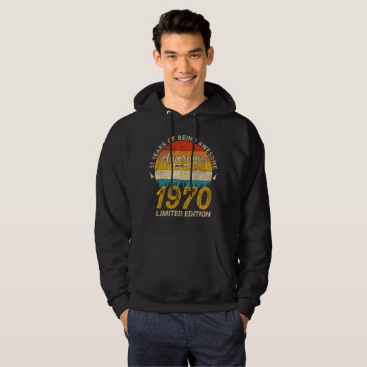 55 Jahre alt 1970 Retro Phantastisch 55. Geburtsta Hoodie (Vorne ganz)
