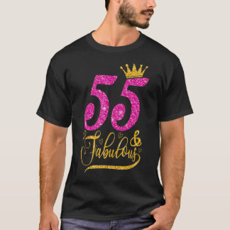 55 Jahre alt 55 & fabulous 55. Geburtstag Königin T-Shirt