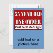 55 Jahre alt, ein Eigentümer - benötigt Teile, Ang Postkarte (Vorne/Hinten)