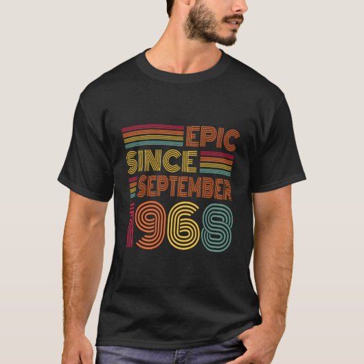 55 Jahre alt Epic Seit September 1968 55. Geburtst T-Shirt (Vorderseite)