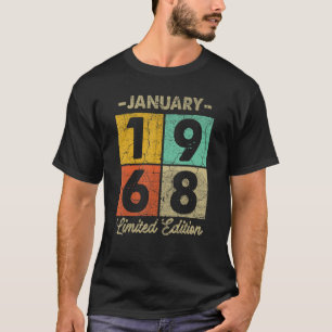 55 Jahre alt Januar 1968 55. Geburtstag T-Shirt