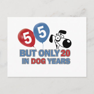 55 Jahre Alte Geburtstagsdesigns Postkarte