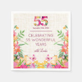 55 Jahre Blume Blumenhandtücher 55. Geburtstag Serviette (Vorderseite)