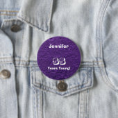 55 Jahre Junge Lila Puppen Button Button Geburtsta (Beispiel)