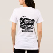55 Jahre wild und frei laufend Tri-Blend Shirt (Rückseite)