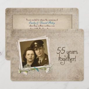 55. Jahrestag der Hochzeit Einladung