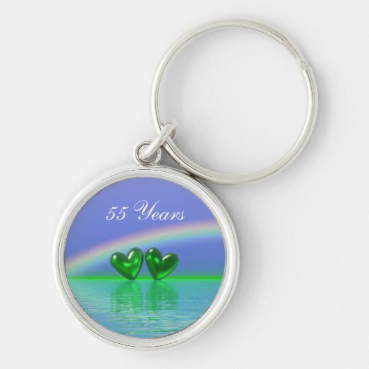 55. Jahrestag Emerald Hearts Schlüsselanhänger (Vorne)