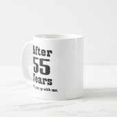 55. Jahrestag (lustig) Kaffeetasse (Vorderseite Links)