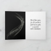 55. Jahrestag Sparklers auf schwarz Karte (Innenseite)