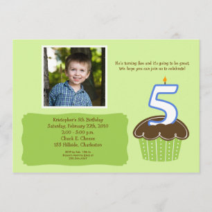 55-Jährige CUPCAKE FOTO BIRTHTAGE INVITE Einladung