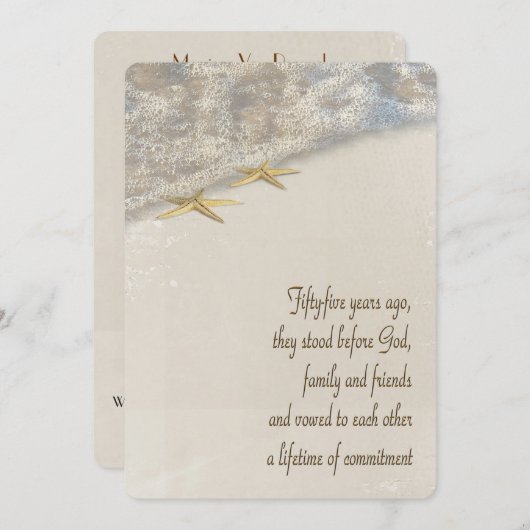 55-jähriges Vow Renewal Wedding Program Programm (Vorne/Hinten)