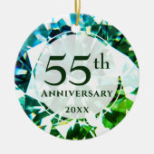 55. Jubiläum Emerald Foto Personalisiert Keramik Ornament (Vorne)