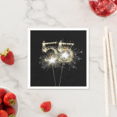 55. Jubiläum Party Sparklers auf Black Serviette (Beispiel)