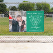 55. Jubiläum smaragdgrünes Herz Custom Foto Banner (Insitu)