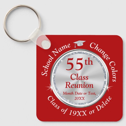 55. Klasse Wiedersehen Ideas, CHANGE YEAR und FARB Schlüsselanhänger (Vorderseite)