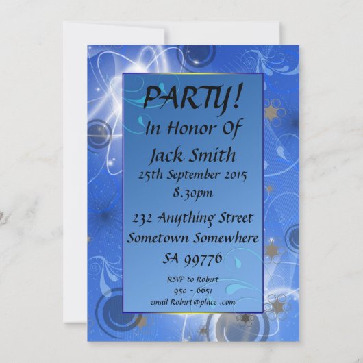 55. Kosmische Party Einladung (Rückseite)