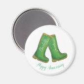 55. oder jedes smaragdgrüne Hochzeitstag Magnet (Vorderseite/Rückseite)