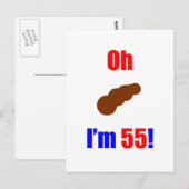 55 Oh (Bild von Poo) Ich bin 55! Postkarte (Vorne/Hinten)