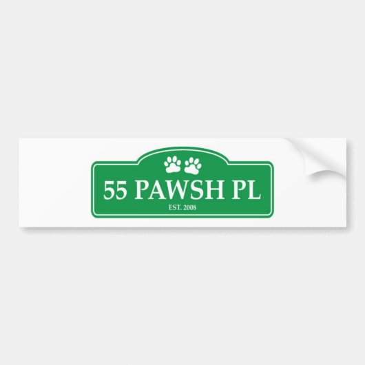 55 Pawsh Platz-Autoaufkleber Autoaufkleber (Vorne)