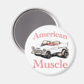 55 schwule Amerikanische Muskeln Magnet (Vorderseite/Rückseite)