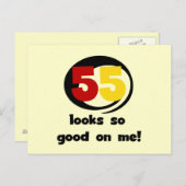 55 sieht mir so gut aus wie T - Shirt und Geschenk Postkarte (Vorne/Hinten)