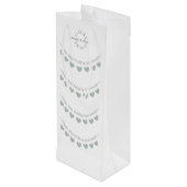 55. Smaragdfarbener Hochzeitstag Geschenktüte Für Weinflaschen (Rückseite Schrägansicht)