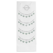55. Smaragdfarbener Hochzeitstag Geschenktüte Für Weinflaschen (Rückseite)