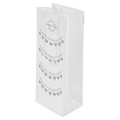 55. Smaragdfarbener Hochzeitstag Geschenktüte Für Weinflaschen (Vorderseite Schrägansicht)