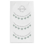 55. Smaragdfarbener Hochzeitstag Kleine Geschenktüte (Rückseite)