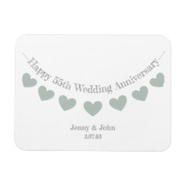 55. Smaragdfarbener Hochzeitstag Magnet