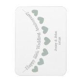 55. Smaragdfarbener Hochzeitstag Magnet (Vertikal)