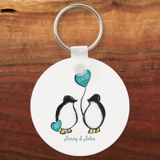 55. Smaragdjubiläum Pinguin-Schlüssel Schlüsselanhänger (Vorderseite)