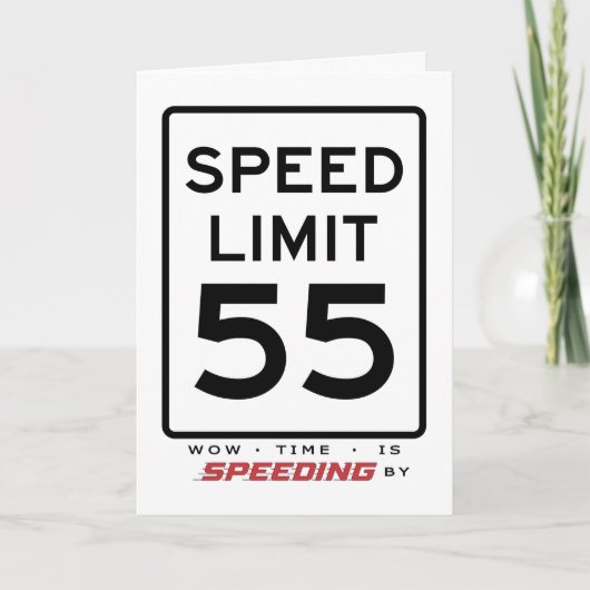 55. Speed Limit Geburtstagskarte Dankeskarte (Vorderseite)