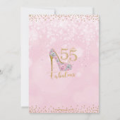 55 und fabelhafte High Heel Diamonds 55. Geburtsta Einladung (Rückseite)