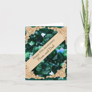 55. Wedding Anniversary Emerald Card Karte