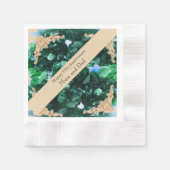 55. Wedding Anniversary Emerald Card Serviette (Vorderseite)