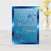 55 Wundervolle Jahre (Jahrestag) Karte (Gelbe Blume)