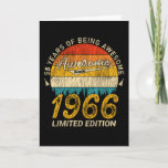 55 Year Old Bday 1966 Awesome Since 55th Birthday Karte<br><div class="desc">Birthday Design For anyone who's horoscope say difficult & Stubborn But totally worth.Wear it with pride at work,  school gym perfect to pair with shorts,  leggings or jeans for a casual yet trendy Look</div>