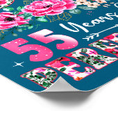55 Year Old Made In 1971 Floral 55th Birthday Wome Poster (Ecke)