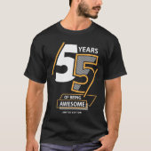 55 Years Of Being Awesome 55th Birthday T-Shirt (Vorderseite)