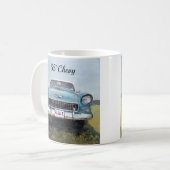55er Chevy Auto Kunst Tasse (Vorderseite Links)